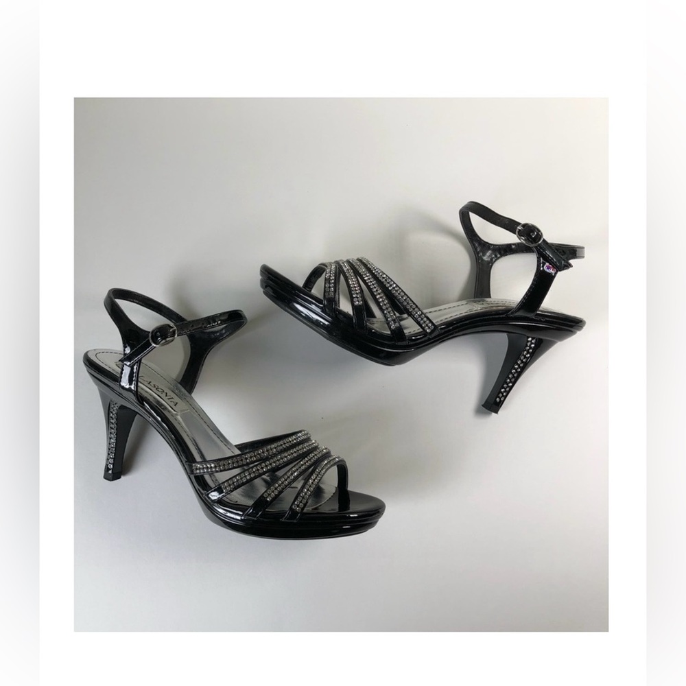 Lasonia Rhinestone Studded Heeled Shoes Women's Size 8